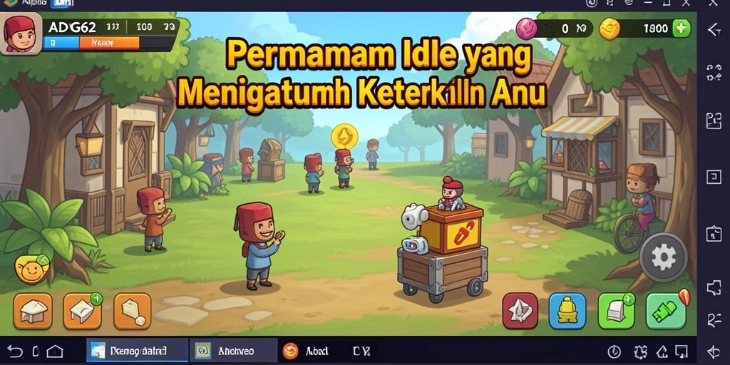 Screenshot gameplay dari ADG62 yang menunjukkan aktivitas Idle yang seru.