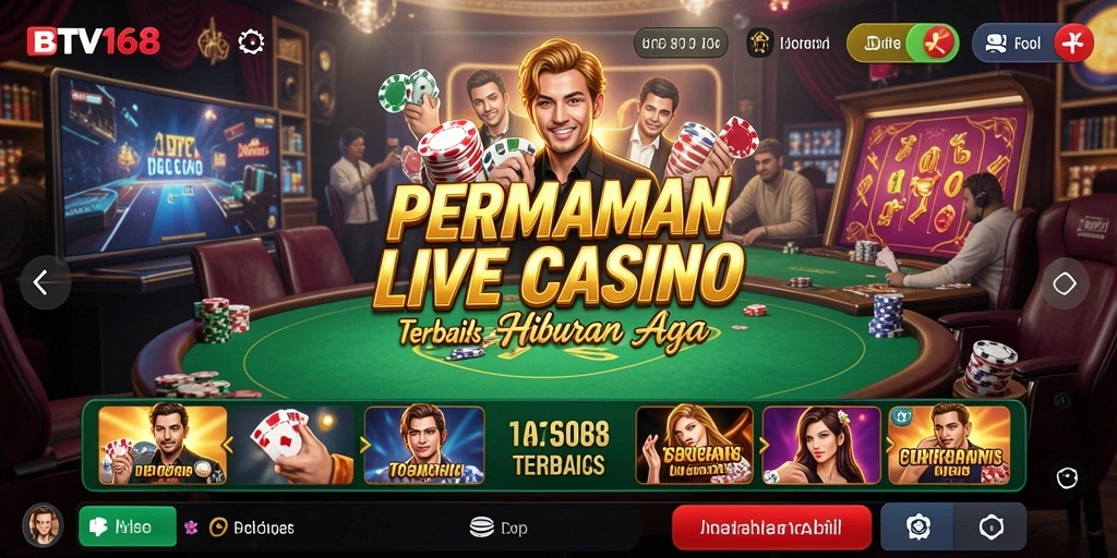 Tampilan gameplay Live Casino yang mendebarkan di BTV168.