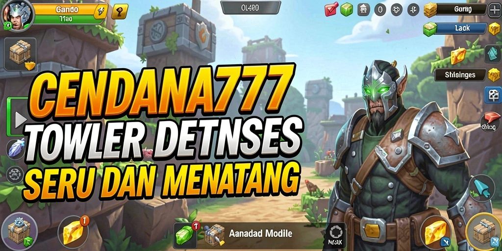 Tampilan gameplay menakjubkan dari CENDANA777 dengan aksi Tower Defense yang mendebarkan.