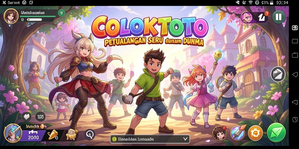 Gameplay seru COLOKTOTO dengan karakter anime menarik.