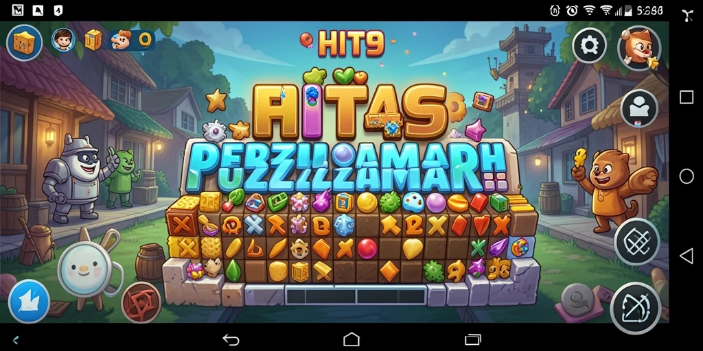 Tampilan gameplay HIT9 dengan berbagai puzzle yang menantang.