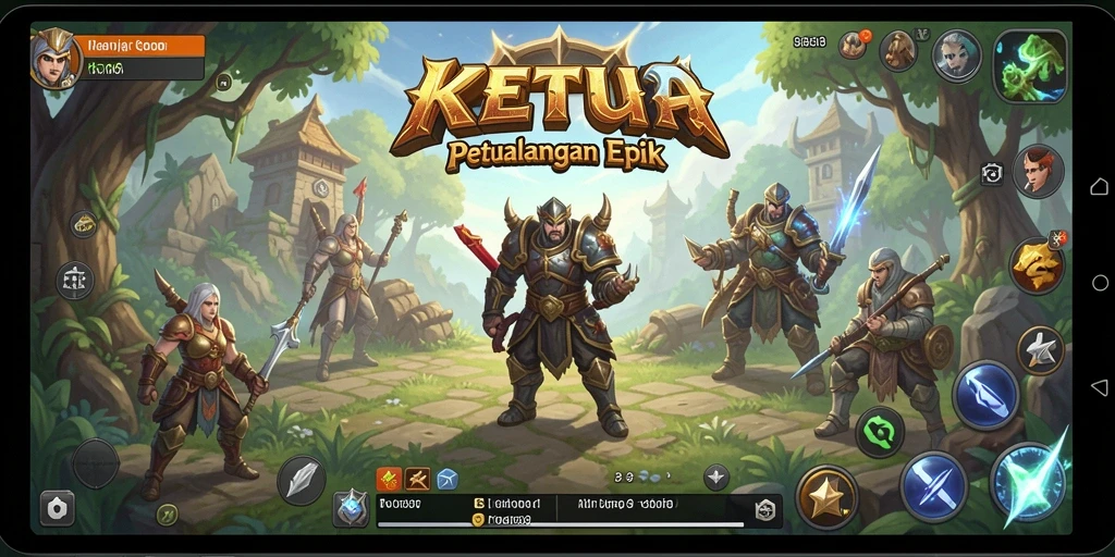 Tampilan gameplay KETUA yang epik dan penuh tantangan.