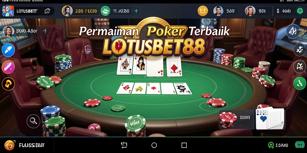 Tampilan gameplay Poker yang menarik di LOTUSBET88.