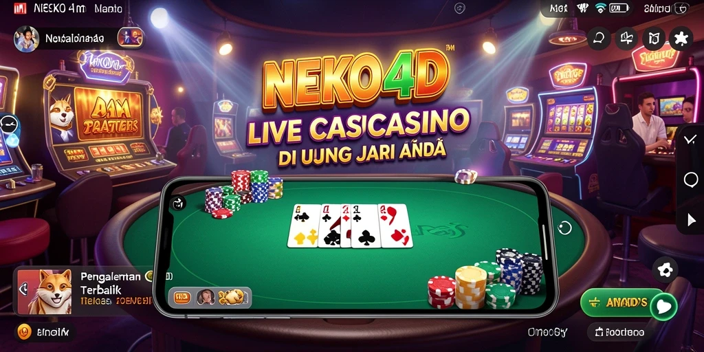 Gameplay Live Casino di NEKO4D dengan dealer langsung yang ramah dan interaktif.