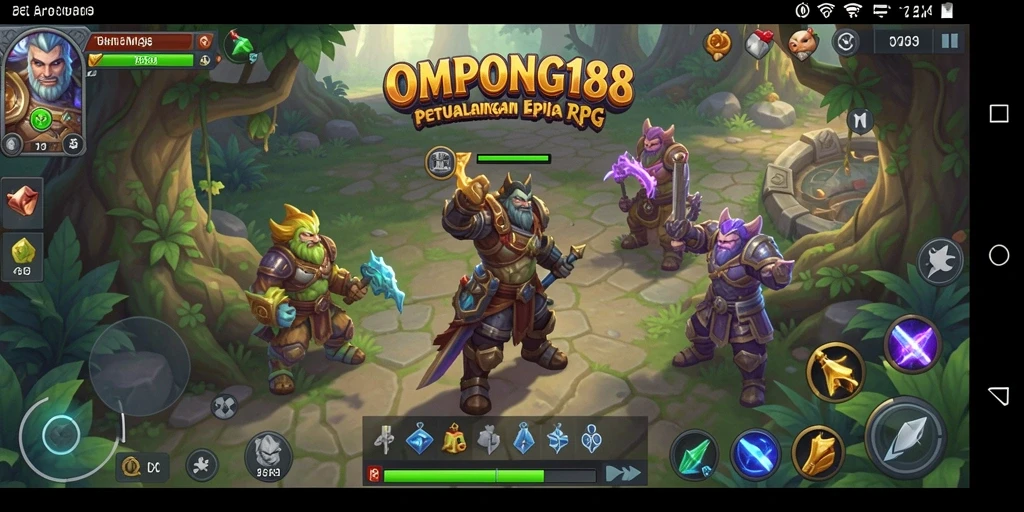 Tampilan gameplay OMPONG188 yang mendebarkan dalam petualangan RPG.