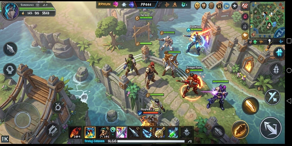 Tampilan gameplay menarik dari PP444 dengan berbagai elemen SLG.