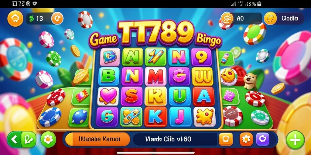Tangkapan layar menunjukkan gameplay seru di TT789 dengan berbagai nomor bingo.
